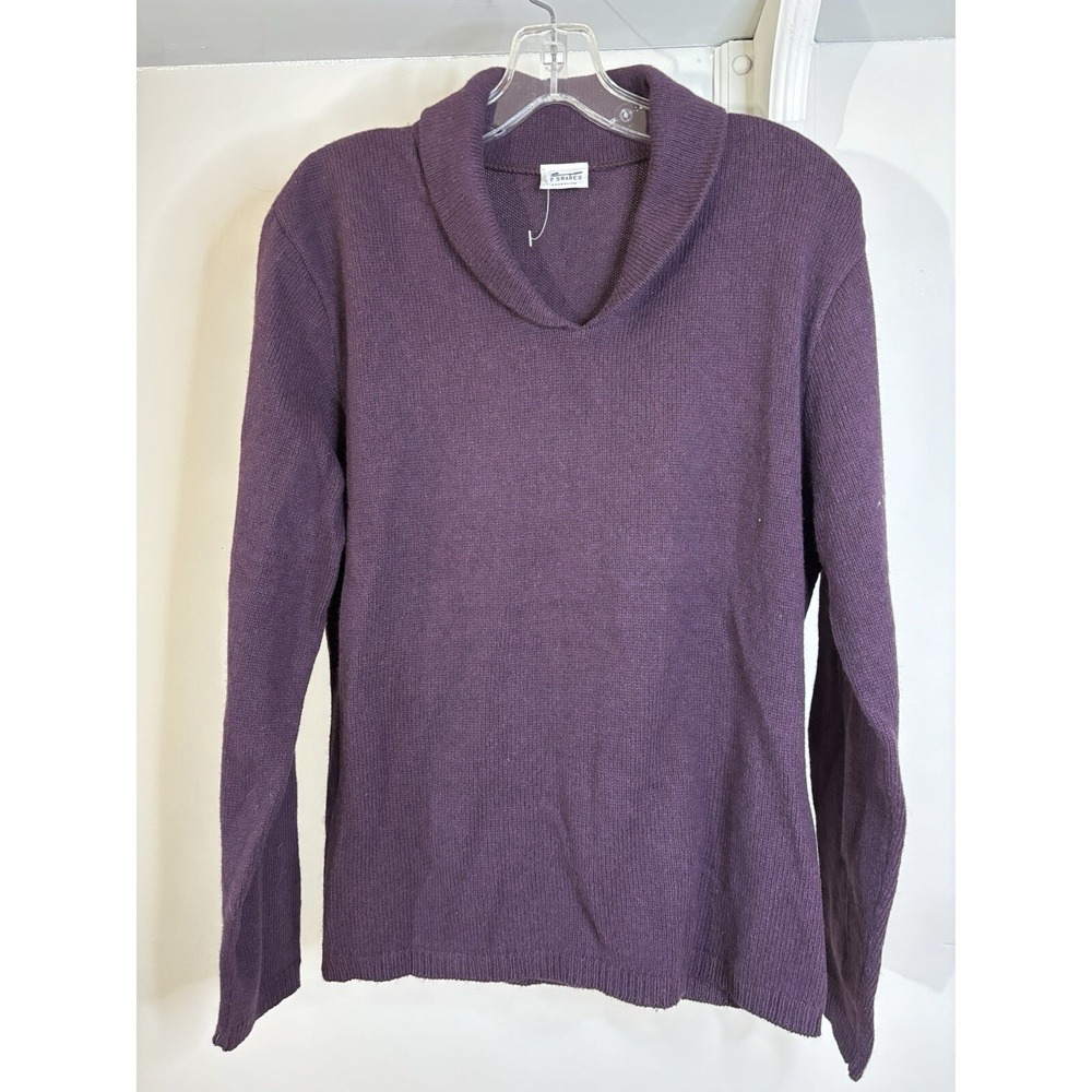 CP SHADES Plum Cotton Cashmere‎ V Neck Sweater M
